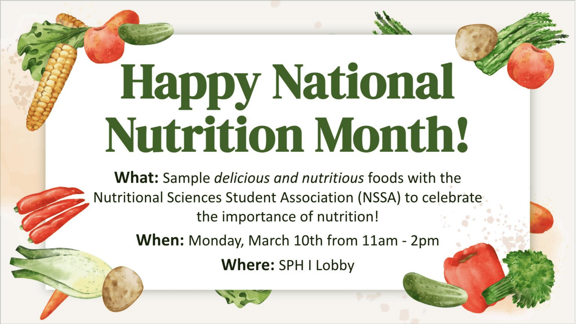 Event Flyer for National Nutrition Month Celebration